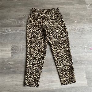 J. Crew Jamie Pant Animal Print Size 0 Elastic Back